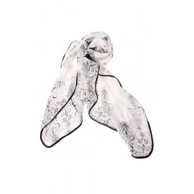 Black Piping Silky Long Scarf 12 - 10 per pack - $1.50 ea